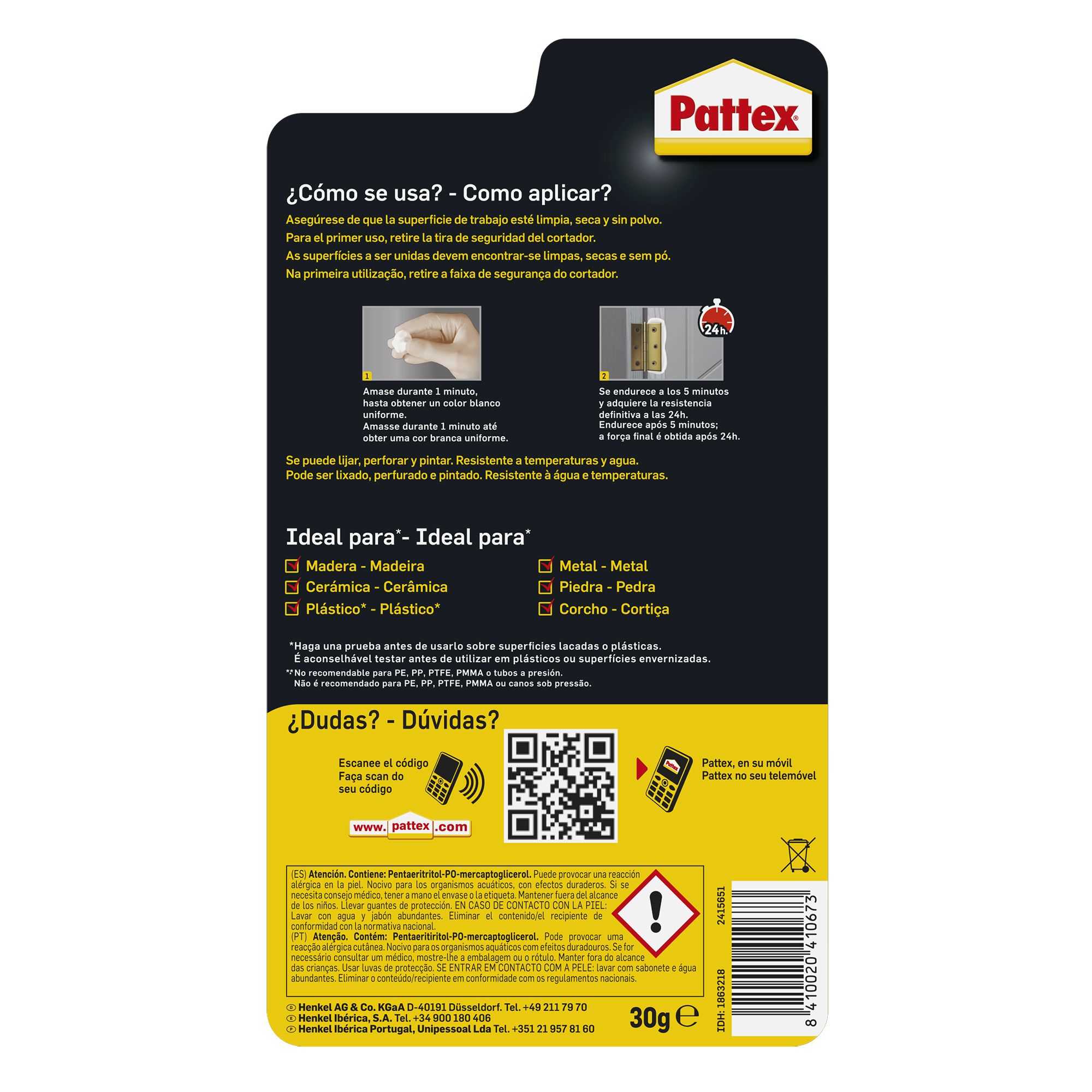 Pattex Barrita Arreglatodo Bl 6 Dosis 5 gr